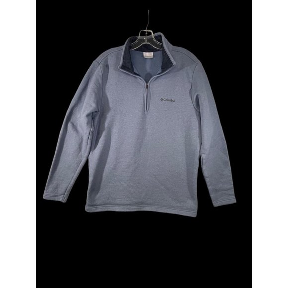 Columbia mens medium blue Great Hart Mountain III Half Zip Fleece sweater - Picture 8 of 15